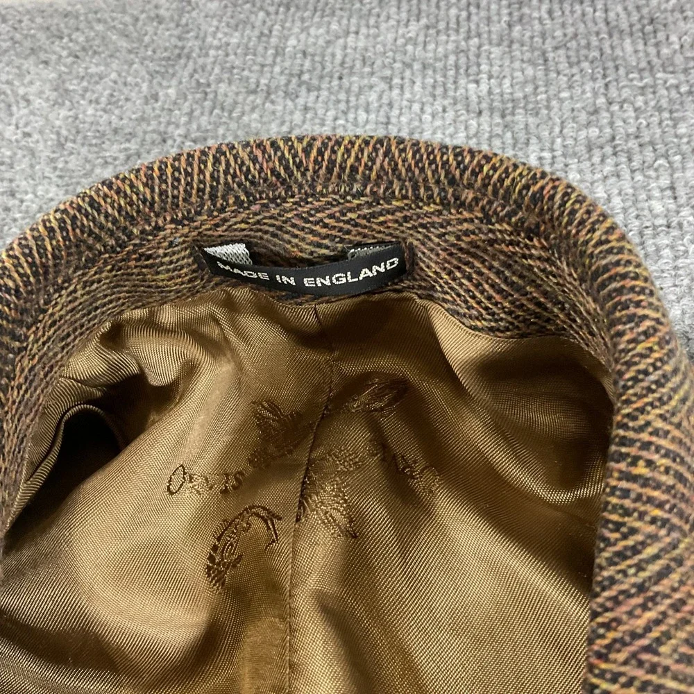 Orvis Mens 42R Brown Herringbone Pure New Wool Sport Coat Blazer Made in England